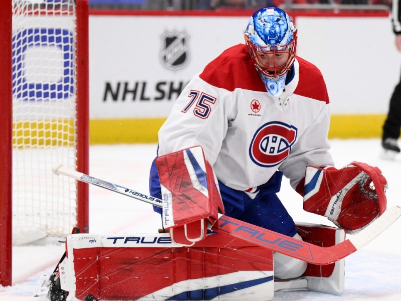 Jakub Dobes devant le filet ce soir face aux&nbsp;Sabres